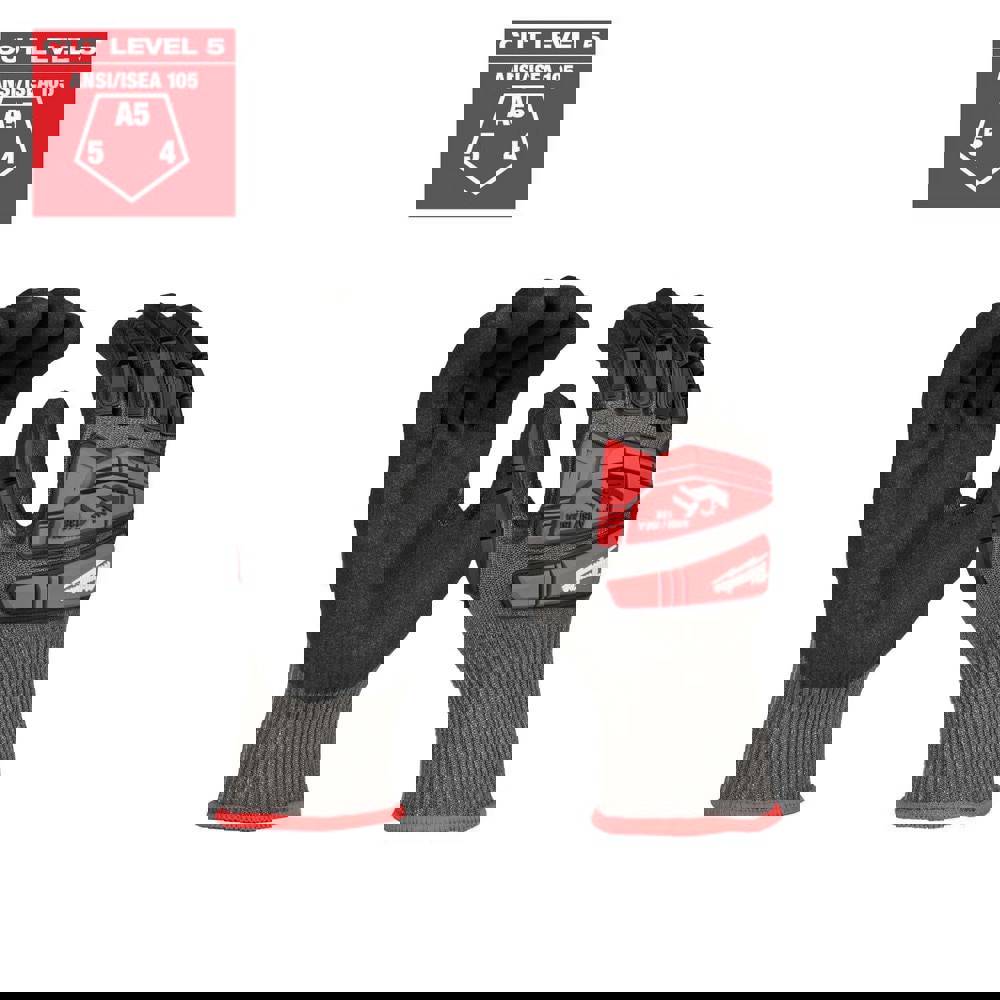 Cut & Puncture Resistant Gloves; Coating Material: Nitrile ; Coating Coverage: Thumb & Index Finger ; Glove Type: Impact-Resistant; Cut-Resistant ; ANSI/ISEA Cut Resistance Level: 5 ; Primary Material: High Performance Polyethylene